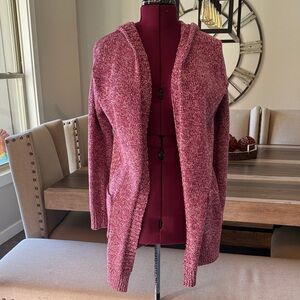 Tahari Women's Pink Hooded Sweater